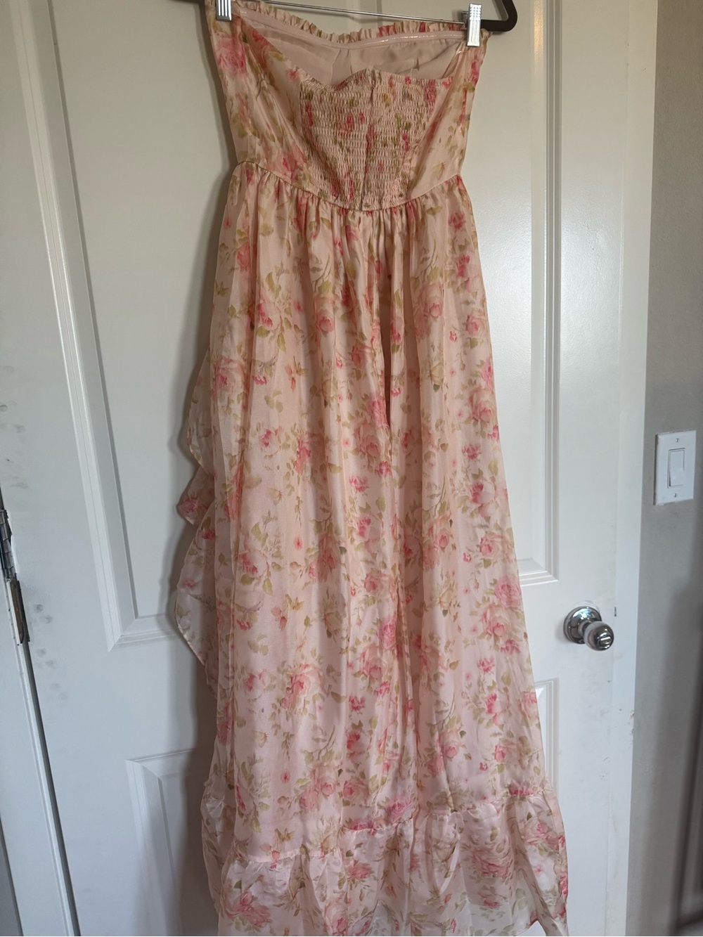 NWT Storia Floral Strapless Maxi Dress S Cottagecore Wedding Guest Garden Party - Picture 6 of 7